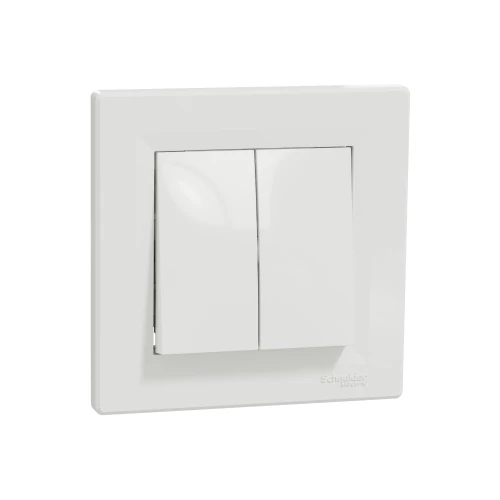 SCHNEIDER EPH1100121 Asfora Kettős kapcsoló, rugós bekötés, fehér