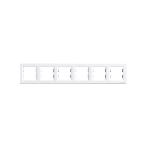 SCHNEIDER EPH5800621 Asfora Kapcsoló hatos keret, vízszintes, fehér SCHNEIDER EPH5800621 Asfora Kapcsoló hatos keret, vízszintes, fehér