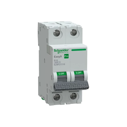 SCHNEIDER EZ9F27216 EASY9 PRO Kismegszakító 6kA, 2P, B, 16A