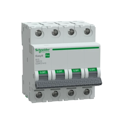SCHNEIDER EZ9F27410 EASY9 PRO Kismegszakító 6kA, 4P, B, 10A