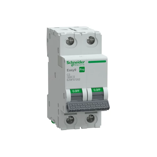 SCHNEIDER EZ9F57202 EASY9 PRO Kismegszakító 6kA, 2P, C, 2A