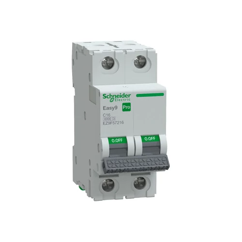SCHNEIDER EZ9F57216 EASY9 PRO Kismegszakító 6kA, 2P, C, 16A