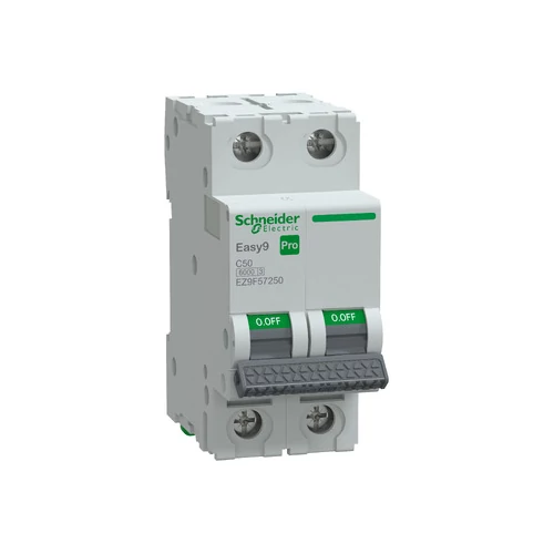 SCHNEIDER EZ9F57250 EASY9 PRO Kismegszakító 6kA, 2P, C, 50A
