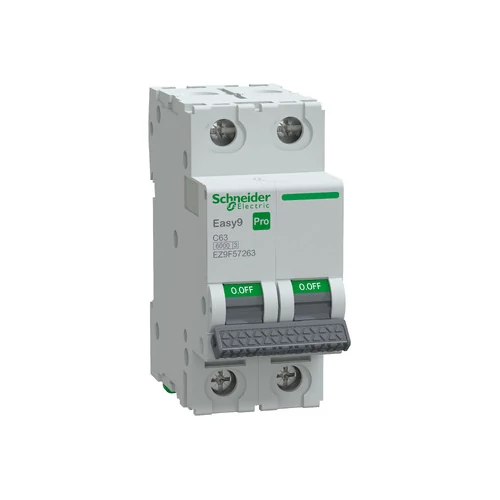 SCHNEIDER EZ9F57263 EASY9 PRO Kismegszakító 6kA, 2P, C, 63A