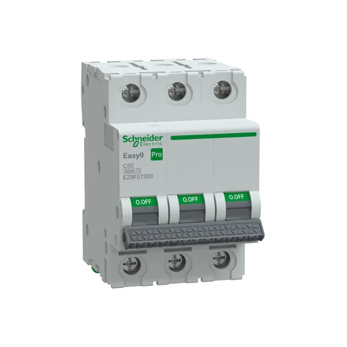 SCHNEIDER EZ9F57350 EASY9 PRO Kismegszakító 6kA, 3P, C, 50A