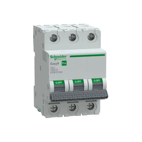 SCHNEIDER EZ9F57363 EASY9 PRO Kismegszakító 6kA, 3P, C, 63A