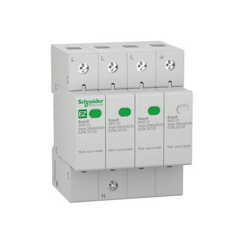 SCHNEIDER EZ9L33720 EASY9 PRO Túlfeszültség-korlátozó, T2, 20kA, 3P-N