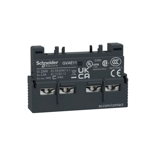 SCHNEIDER GVAE11 Motorvédő homlok segédérintkező GV2 NO/NC