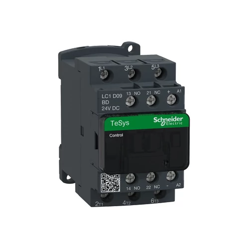 SCHNEIDER LC1D09BD Mágneskapcsoló 24VDC 3P 4kW 9A 1Z+1NY
