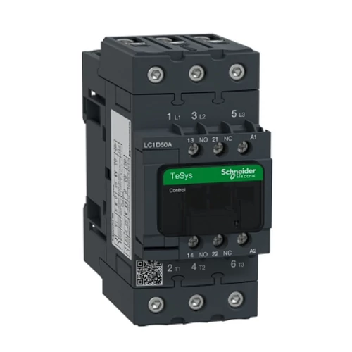 SCHNEIDER LC1-D50AP5 Mágneskapcsoló 3P 22kW/20A 230VAC everlink csatl. Sé.:1Z+1NY