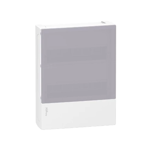 SCHNEIDER MIP12212T Kiselosztó falon kívüli átlátszó ajtó 24 modul 2sor IP40 fehér