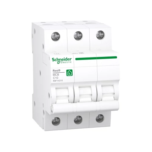 SCHNEIDER R9F14310 Resi R9 Kismegszakító 3P, 10A, 4,5kA C karakterisztika