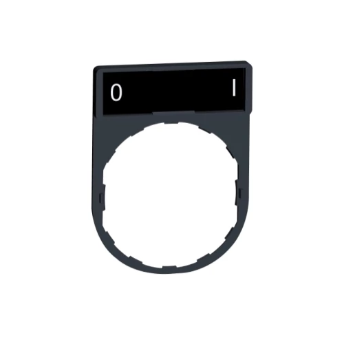 SCHNEIDER ZBY2178 Felirati tábla tartóval vezérlőelemhez "I-0"-szimbólummal fekete SCHNEIDER ZBY2178 Felirati tábla tartóval vezérlőelemhez "I-0"-szimbólummal fekete