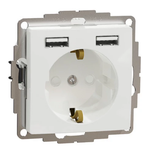 SCHNEIDER SDD111052 Földelt dugalj+USB aljzat ÚjSedna 162