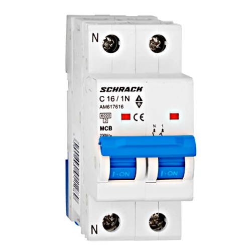 SCHRACK AM617616 Kismegszakító AMPARO 6kA, C 16A 1+N SCHRACK AM617616 Kismegszakító AMPARO 6kA, C 16A 1+N