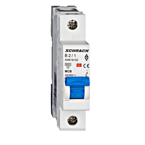 SCHRACK AM618102 Kismegszakító AMPARO 6kA, B 2A, 1 pólusú SCHRACK AM618102 Kismegszakító AMPARO 6kA, B 2A, 1 pólusú