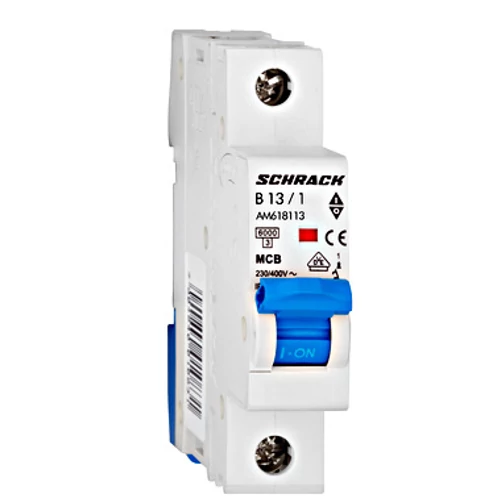 SCHRACK AM618113 Kismegszakító AMPARO 6kA, B 13A, 1 pólusú SCHRACK AM618113 Kismegszakító AMPARO 6kA, B 13A, 1 pólusú