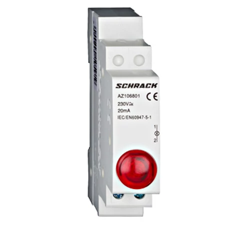 SCHRACK AZ106801 Jelzőlámpa LED-del AMPARO, piros 230V AC