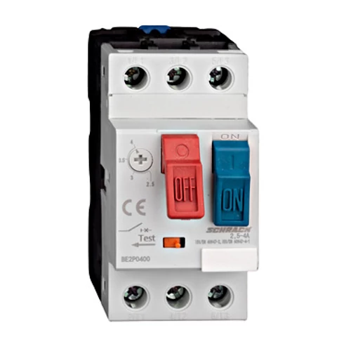 SCHRACK BE2P0400 Motorvédőkapcsoló CUBICO PB, 3 pólusú, 2,5-4AClass 10A SCHRACK BE2P0400 Motorvédőkapcsoló CUBICO PB, 3 pólusú, 2,5-4AClass 10A