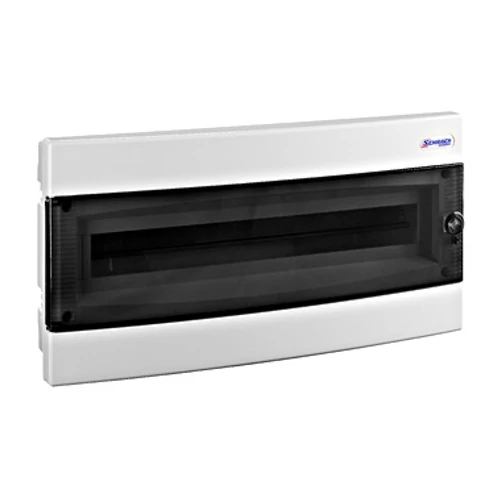 SCHRACK BK080008 Süllyesztett kiselosztó 1 soros, 24KE, átlátszó ajtó