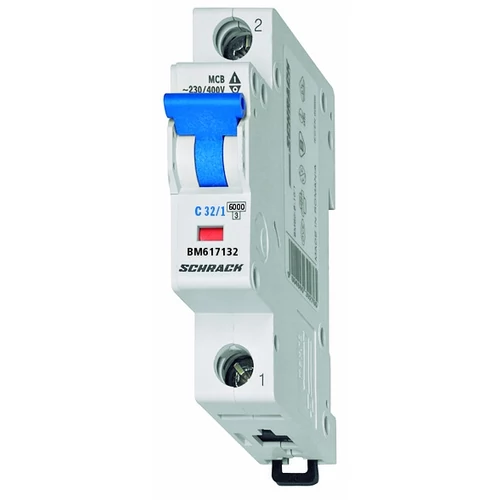 SCHRACK BM617132 Kismegszakító, C 32A, 1 pólusú