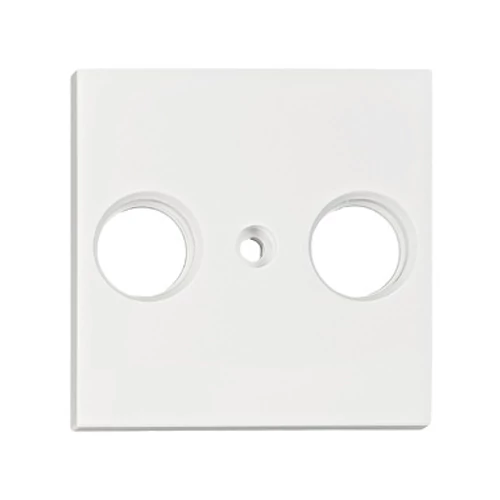 SCHRACK EV104009 Fedlap TV antenna csatlakozóhoz, 2 nyílás, fehér