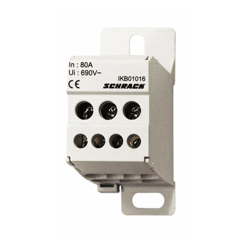 SCHRACK IKB01016 Csatlakozó blokk, 1 pólusú, be 1x16mm2, ki 4x6+2x16mm2