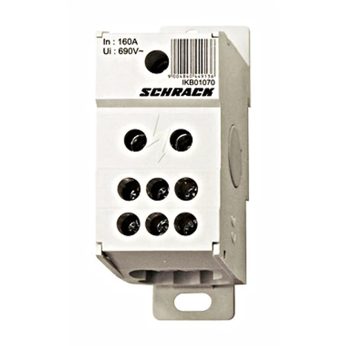 SCHRACK IKB01070 Csatlakozó blokk, 1 p. 160A, be 1x70mm, ki 6x16mm SCHRACK IKB01070 Csatlakozó blokk, 1 p. 160A, be 1x70mm, ki 6x16mm