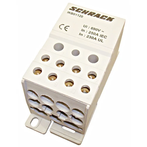 SCHRACK IKB01120 Csatlakozó blokk, 1p.250A, be 1x120mm, ki 4x10+5x16+2x35mm
