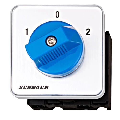 SCHRACK IN026120 Átkapcsoló, 1-0-2, központi rögzítésű, 20A, 1p, M10HZ