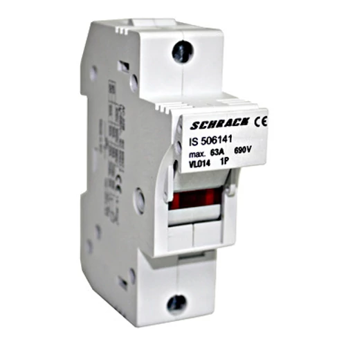 SCHRACK IS506141 Biztosítós szakaszoló kapcsoló, 14x51mm, 1 pólusú, 50A SCHRACK IS506141 Biztosítós szakaszoló kapcsoló, 14x51mm, 1 pólusú, 50A