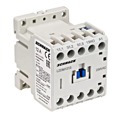 SCHRACK LZDM1213 Mágneskapcsoló 3p, CUBICO Mini, 5,5kW, 12A, 1z, 230VAC