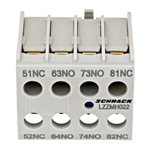 SCHRACK LZZMH022 Segédérintkező, mellső, CUBICO Mini, 2z+2ny