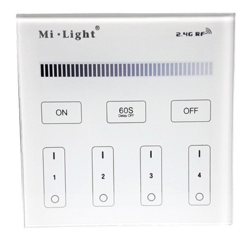 2,4G MiLight 4 zónás egyszínű Touch panel