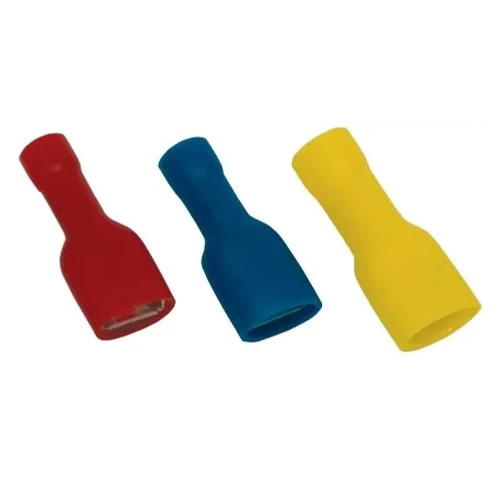 TRACON KTCSH5 Teljesen szigetelt csúszósaru hüvely 4,8x0,8 kék 50db/csomag