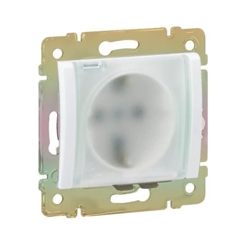 LEGRAND 774220 Valena 2P+F Csatlakozóaljzat csapófedéllel fehér IP44