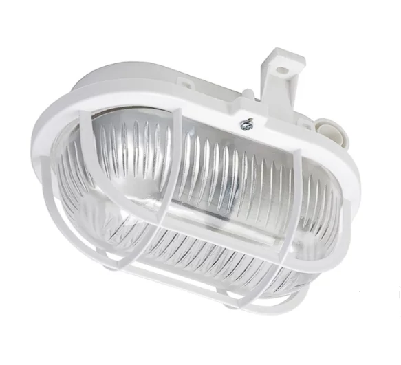 ANCO 321184 Műanyagrácsos ovális hajólámpa, E27, max 60W, IP44, 230V~, fehér