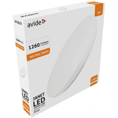 AVIDE ACLO33NW-18W-JAN LED mennyezeti lámpa Janet 15W NW 4000K