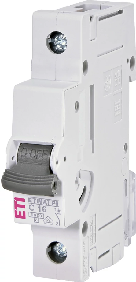 ETI 1900030 ETIMATP6 C16A 1p 6kA Kismegszakító, 1 modul	