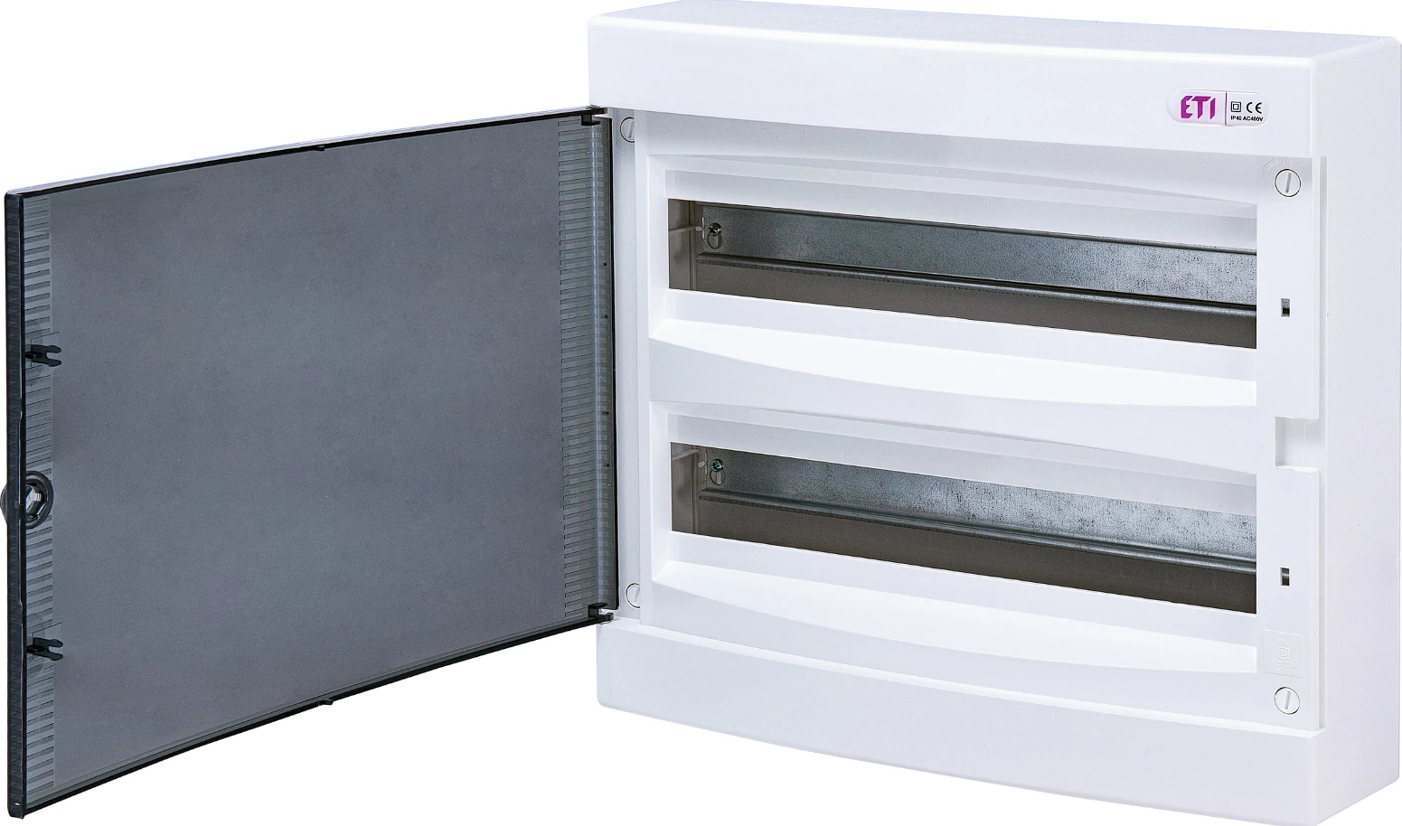 ETI ECT 2x18PT DIDO-E 2x18 modulos elosztó szekrény, falra szerelhető, átlátszó ajtóval	1101081