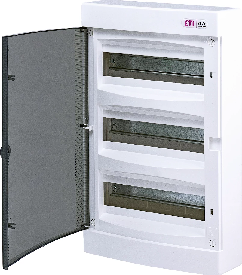 ETI ECT36PT DIDO-E 3x12 modulos elosztó szekrény, falra szerelhető, átlátszó ajtóval 1101004