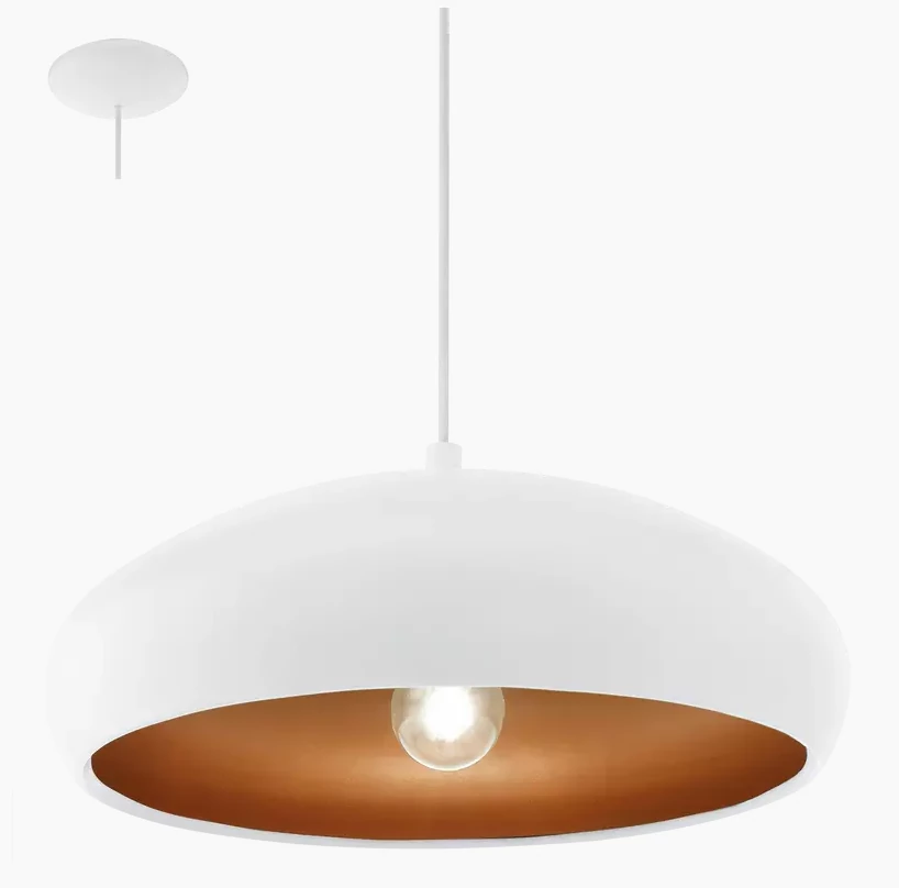 EGLO 94606 MOGANO 1 függeszték acél fehér, vörösréz E27 1x60W