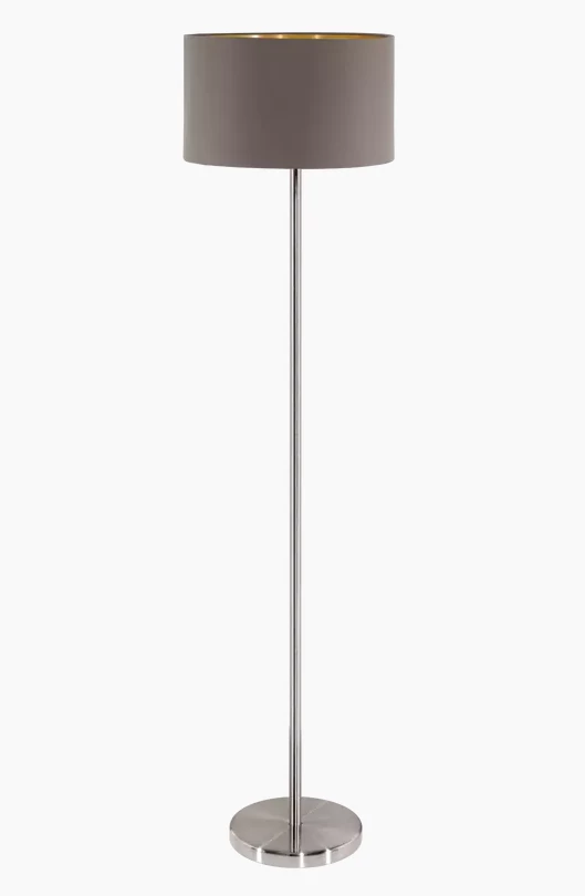 EGLO 95172 MASERLO állólámpa acél matt nikkel / textil cappuccino, arany E27 1x60W