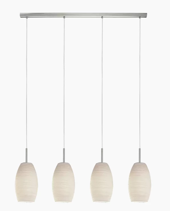 EGLO 97587 BATISTA 3 függeszték acél matt nikkel / törléses technikával készült fehér E27 4x40W