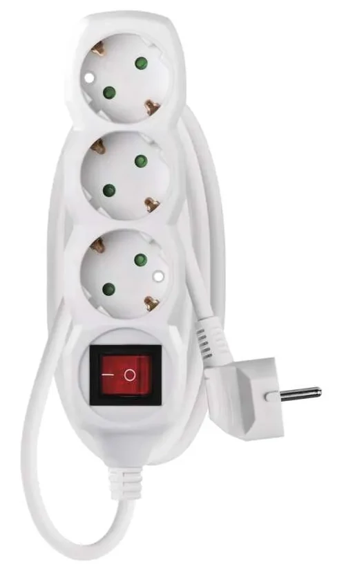 EMOS P1321R Elosztós hosszabbító kapcsolós 3-as 1,5m