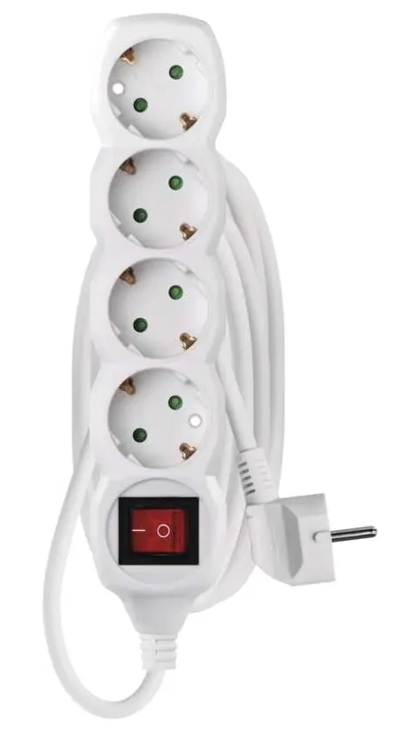 EMOS P1423R elosztós hosszabbító kapcsolós 4-es 3m