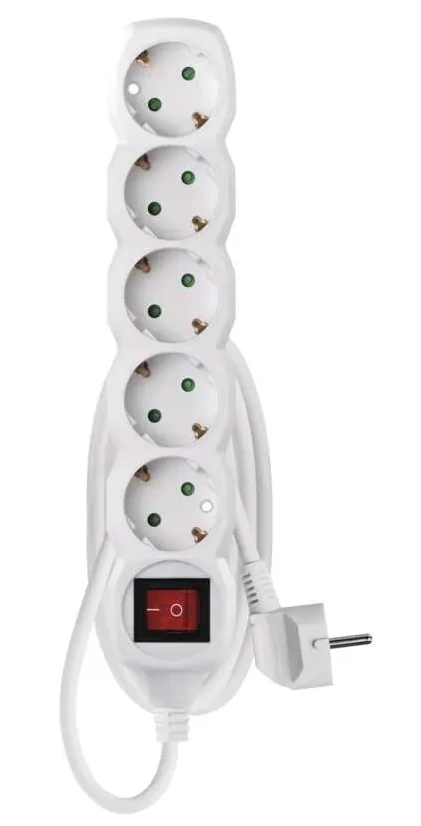 EMOS P1521R Elosztós hosszabbító kapcsolós 5-ös 1,5m 230V