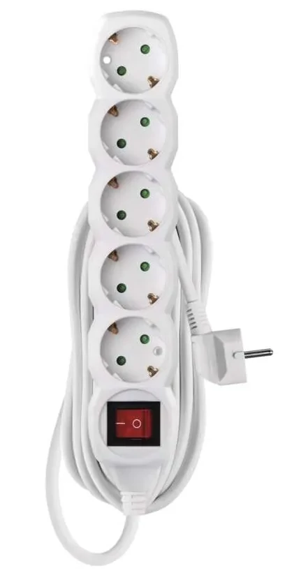 EMOS P1525R Elosztós hosszabbító kapcsolós 5-ös 5m