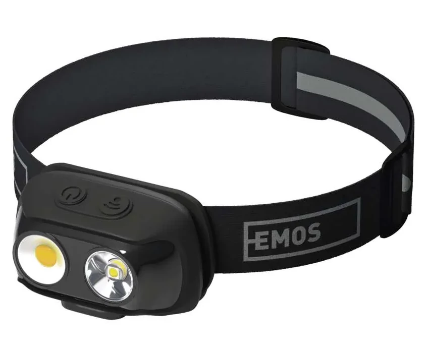 EMOS P3542 COB LED Fejlámpa tölthető 500lm, 130m, Li-pol 1200mAh