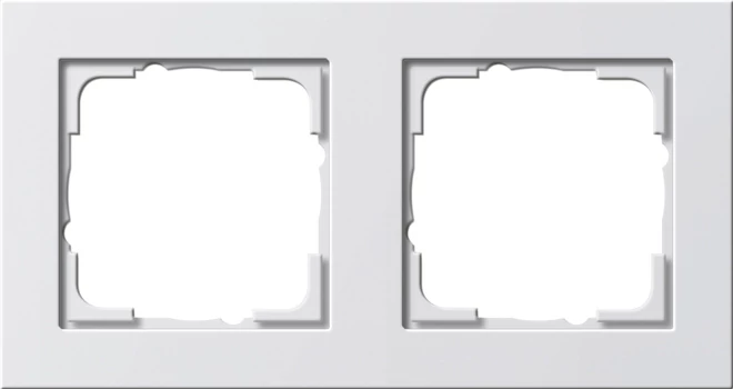 GIRA 021229 E2 keret 2-es fényes fehér vízszintes és függőleges műanyag